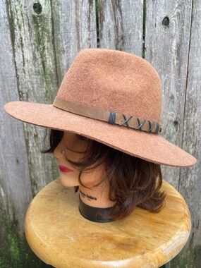 Wide-Brim Felt Fedora Hat